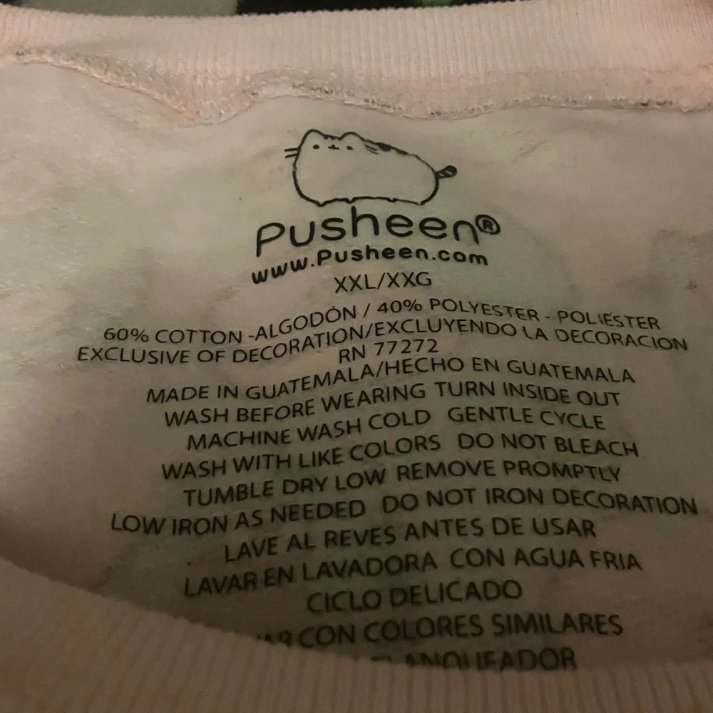 Pusheen Donut AOP Pink and Gray Crew Neck Sweater - Picture 5 of 6